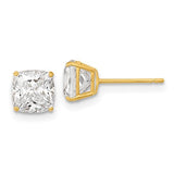 14k-polished-6x6-cushion-cut-cz-stud-post-earrings-SolomonJeweler-Wichita-KS-CustomJewelry