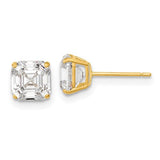 14k-polished-6x6-asscher-cut-cz-studs-post-earrings-SolomonJeweler-Wichita-KS-CustomJewelry