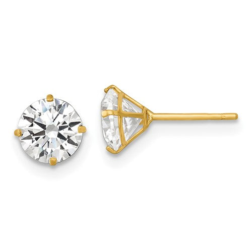 14k-polished-6mm-cz-stud-post-earrings-SolomonJeweler-Wichita-KS-CustomJewelry