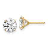 14k-polished-7mm-cz-stud-post-earrings-SolomonJeweler-Wichita-KS-CustomJewelry
