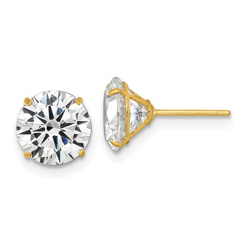 14k-polished-8mm-cz-stud-post-earrings-SolomonJeweler-Wichita-KS-CustomJewelry