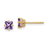 14k-4mm-princess-cut-amethyst-earrings-SolomonJeweler-Wichita-KS-CustomJewelry