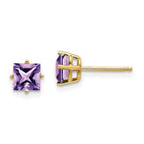 14k-5mm-princess-cut-amethyst-earrings-SolomonJeweler-Wichita-KS-CustomJewelry