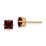 14k-5mm-princess-cut-garnet-earrings-SolomonJeweler-Wichita-KS-CustomJewelry