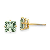 14k-6mm-square-green-quartz-earrings-SolomonJeweler-Wichita-KS-CustomJewelry