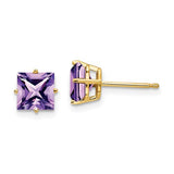 14k-6mm-princess-cut-amethyst-earrings-SolomonJeweler-Wichita-KS-CustomJewelry