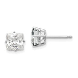 14k-white-gold-6mm-princess-cut-cubic-zirconia-earrings-SolomonJeweler-Wichita-KS-CustomJewelry