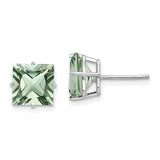 14kw-princess-4-prong-8-0mm-green-quartz-earrings-SolomonJeweler-Wichita-KS-CustomJewelry