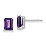 14k-white-gold-7x5mm-emerald-cut-amethyst-earrings-SolomonJeweler-Wichita-KS-CustomJewelry