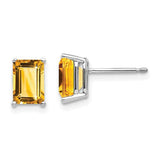 14k-white-gold-7x5mm-emerald-cut-citrine-earrings-SolomonJeweler-Wichita-KS-CustomJewelry