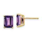 14k-8x6mm-emerald-cut-amethyst-earrings-SolomonJeweler-Wichita-KS-CustomJewelry