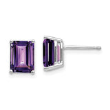 14k-white-gold-8x6mm-emerald-cut-amethyst-earrings-SolomonJeweler-Wichita-KS-CustomJewelry
