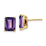 14k-9x7mm-emerald-cut-amethyst-earrings-SolomonJeweler-Wichita-KS-CustomJewelry