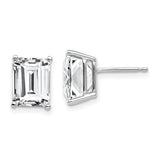14k-white-gold-9x7mm-emerald-cut-cubic-zirconia-earrings-SolomonJeweler-Wichita-KS-CustomJewelry