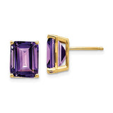 14k-10x8mm-emerald-cut-amethyst-earrings-SolomonJeweler-Wichita-KS-CustomJewelry
