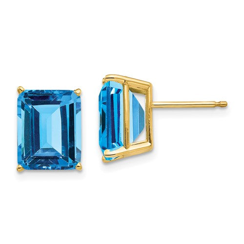 14k-10x8mm-emerald-cut-blue-topaz-earrings-SolomonJeweler-Wichita-KS-CustomJewelry