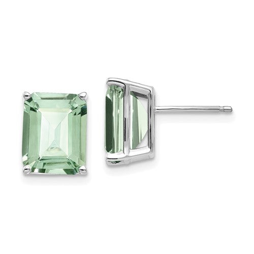 14kw-10x8mm-emerald-cut-green-quartz-earrings-SolomonJeweler-Wichita-KS-CustomJewelry