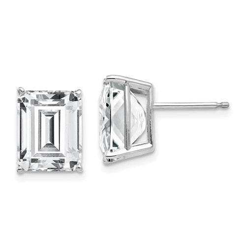 14k-white-gold-10x8mm-emerald-cut-cubic-zirconia-earrings-SolomonJeweler-Wichita-KS-CustomJewelry