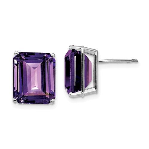 14k-white-gold-12x10mm-emerald-cut-amethyst-earrings-SolomonJeweler-Wichita-KS-CustomJewelry