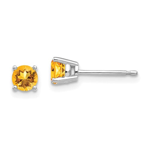 14k-white-gold-4mm-citrine-earrings-SolomonJeweler-Wichita-KS-CustomJewelry
