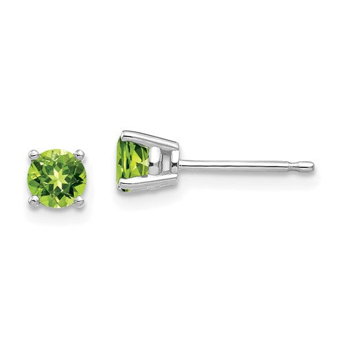 14k-white-gold-4mm-peridot-earrings-SolomonJeweler-Wichita-KS-CustomJewelry