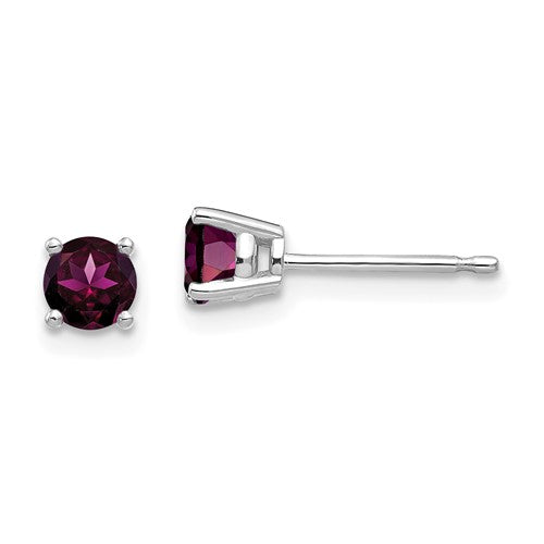 14k-white-gold-4mm-rhodolite-garnet-earrings-SolomonJeweler-Wichita-KS-CustomJewelry