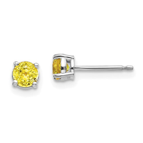 14k-white-gold-yellow-sapphire-earrings-SolomonJeweler-Wichita-KS-CustomJewelry