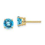14k-6mm-blue-topaz-earrings-SolomonJeweler-Wichita-KS-CustomJewelry