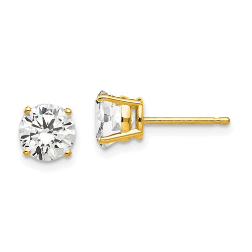 14k-6mm-cubic-zirconia-earrings-SolomonJeweler-Wichita-KS-CustomJewelry