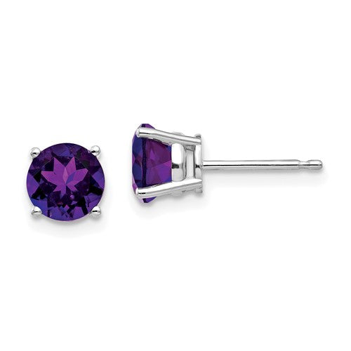 14k-white-gold-6mm-amethyst-earrings-SolomonJeweler-Wichita-KS-CustomJewelry