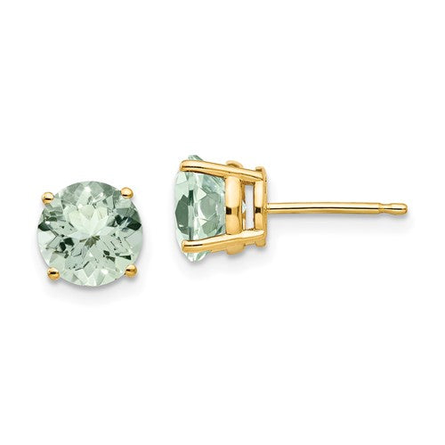 14k-7mm-round-green-quartz-earrings-SolomonJeweler-Wichita-KS-CustomJewelry