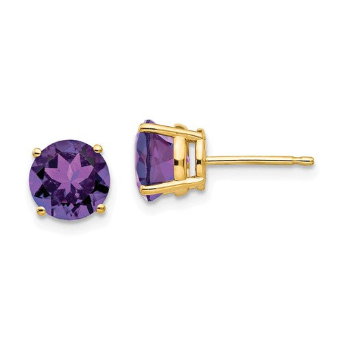 14k-7mm-amethyst-post-earrings-SolomonJeweler-Wichita-KS-CustomJewelry