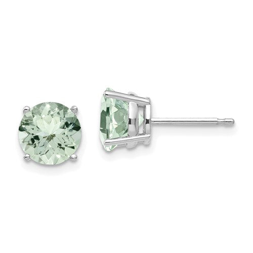 14kw-7mm-round-green-quartz-earrings-SolomonJeweler-Wichita-KS-CustomJewelry