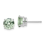 14kw-7mm-round-checker-cut-green-quartz-earrings-SolomonJeweler-Wichita-KS-CustomJewelry