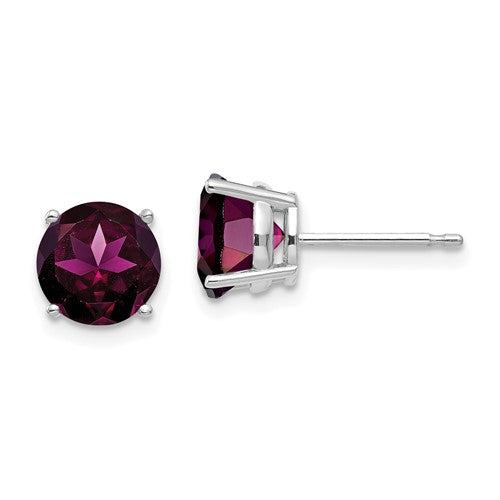 14k-white-gold-7mm-rhodolite-garnet-earrings-SolomonJeweler-Wichita-KS-CustomJewelry
