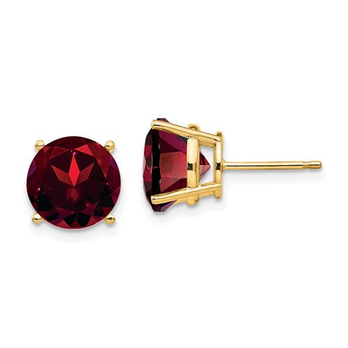 14k-9mm-garnet-post-earrings-SolomonJeweler-Wichita-KS-CustomJewelry