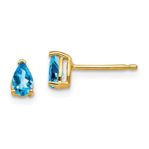 14k-5x3mm-pear-blue-topaz-earrings-SolomonJeweler-Wichita-KS-CustomJewelry