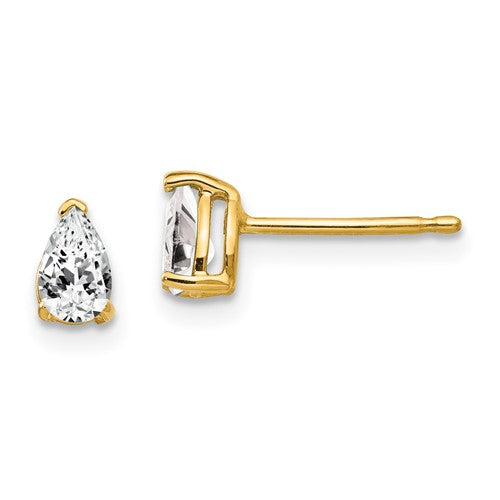 14k-5x3mm-pear-cubic-zirconia-earrings-SolomonJeweler-Wichita-KS-CustomJewelry