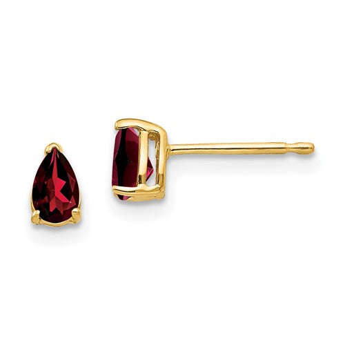 14k-5x3mm-pear-garnet-earrings-SolomonJeweler-Wichita-KS-CustomJewelry
