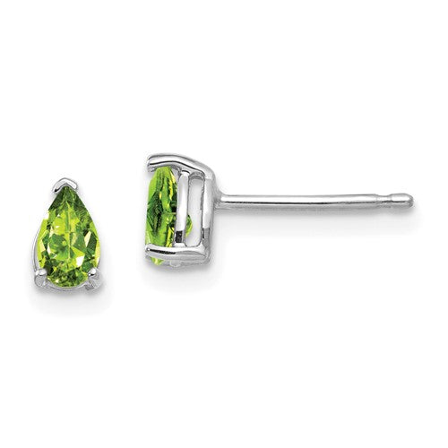 14k-white-gold-5x3mm-pear-peridot-earrings-SolomonJeweler-Wichita-KS-CustomJewelry