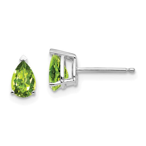 14k-white-gold-6x4mm-pear-peridot-earrings-SolomonJeweler-Wichita-KS-CustomJewelry