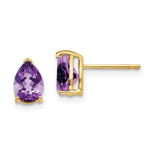 14k-7x5mm-pear-amethyst-earrings-SolomonJeweler-Wichita-KS-CustomJewelry