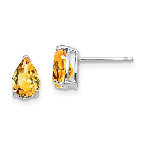14k-white-gold-7x5mm-pear-citrine-earrings-SolomonJeweler-Wichita-KS-CustomJewelry