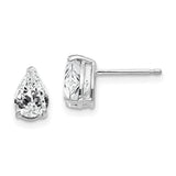 14k-white-gold-7x5mm-pear-cubic-zirconia-earrings-SolomonJeweler-Wichita-KS-CustomJewelry