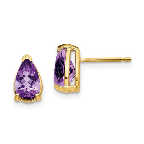 14k-8x5mm-pear-amethyst-earrings-SolomonJeweler-Wichita-KS-CustomJewelry