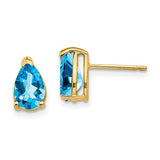 14k-8x5mm-pear-blue-topaz-earrings-SolomonJeweler-Wichita-KS-CustomJewelry