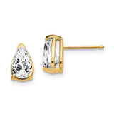 14k-8x5mm-pear-cubic-zirconia-earrings-SolomonJeweler-Wichita-KS-CustomJewelry