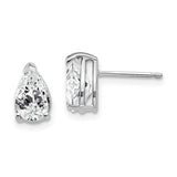14k-white-gold-8x5mm-pear-cubic-zirconia-earrings-SolomonJeweler-Wichita-KS-CustomJewelry
