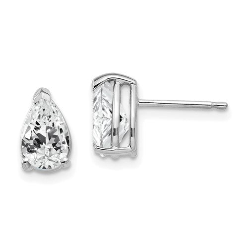 14k-white-gold-8x5mm-pear-cubic-zirconia-earrings-SolomonJeweler-Wichita-KS-CustomJewelry