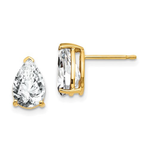 14k-9x6mm-pear-cubic-zirconia-earrings-SolomonJeweler-Wichita-KS-CustomJewelry